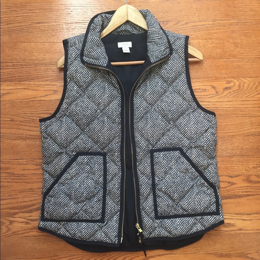 J.Crew Herringbone Puffer Vest